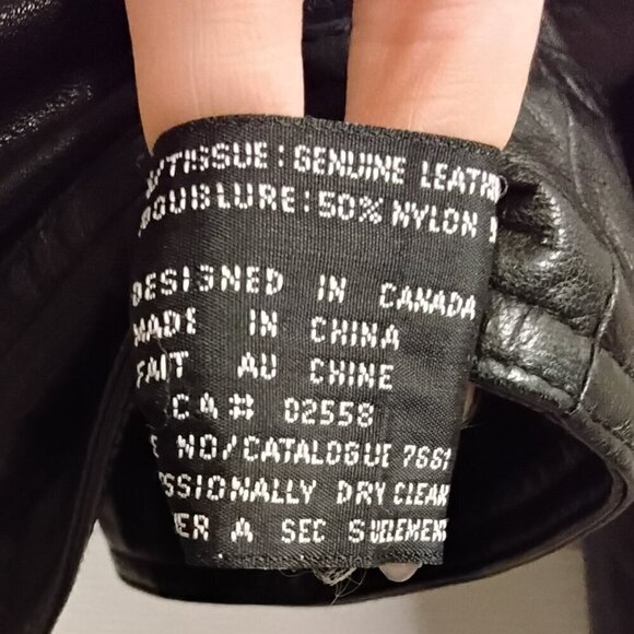 Danier Bomber Leather Jacket - Picture 3 of 4